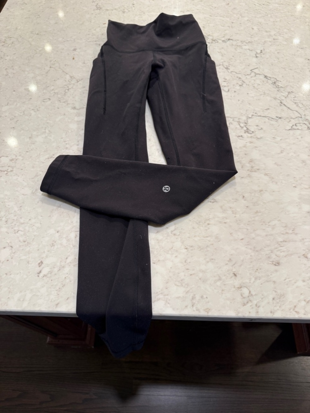 lululemon athletica Black Workout Leggings with Subtle Logo/ final $